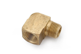 1/4" NPT Brass 90° Street Elbow (Forged Brass) 1/4 Female - 1/4 Male