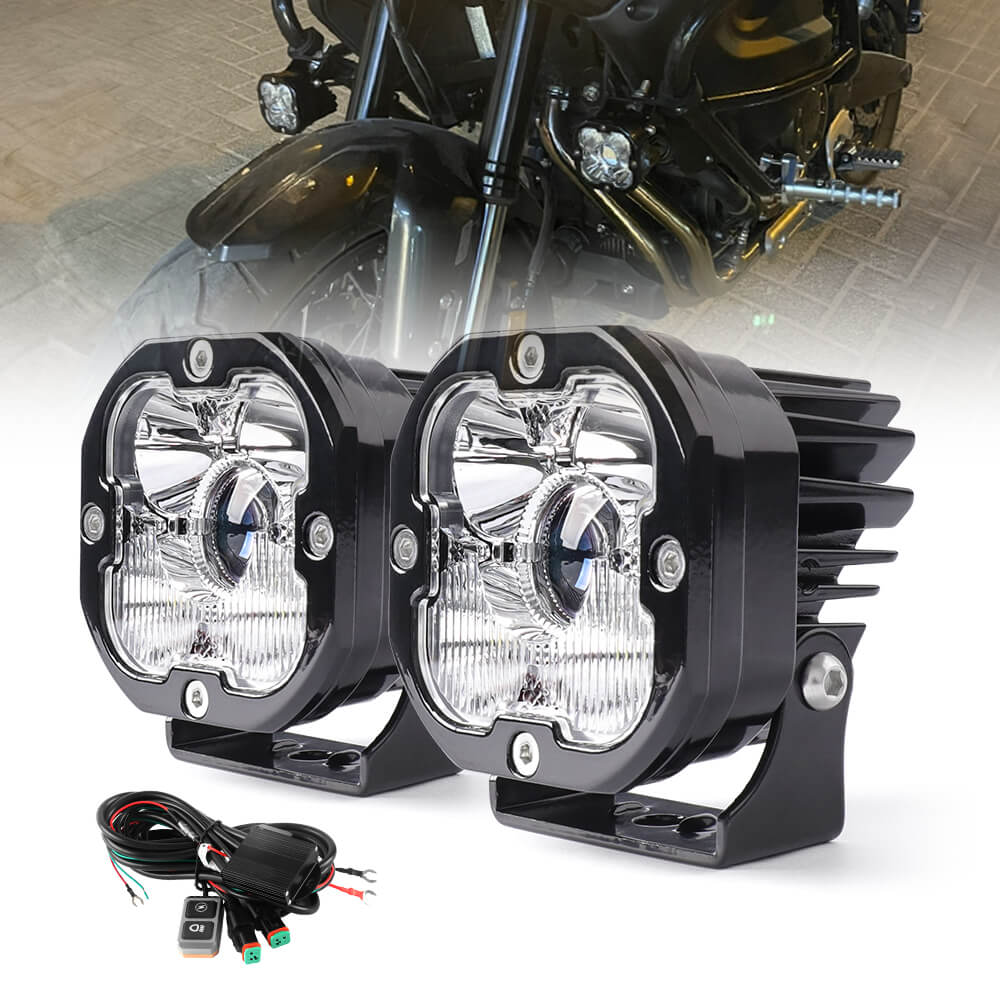 3inch LA5 Series Motorcycle Auxiliary Fog Lights-White Beam(Set/2pc)