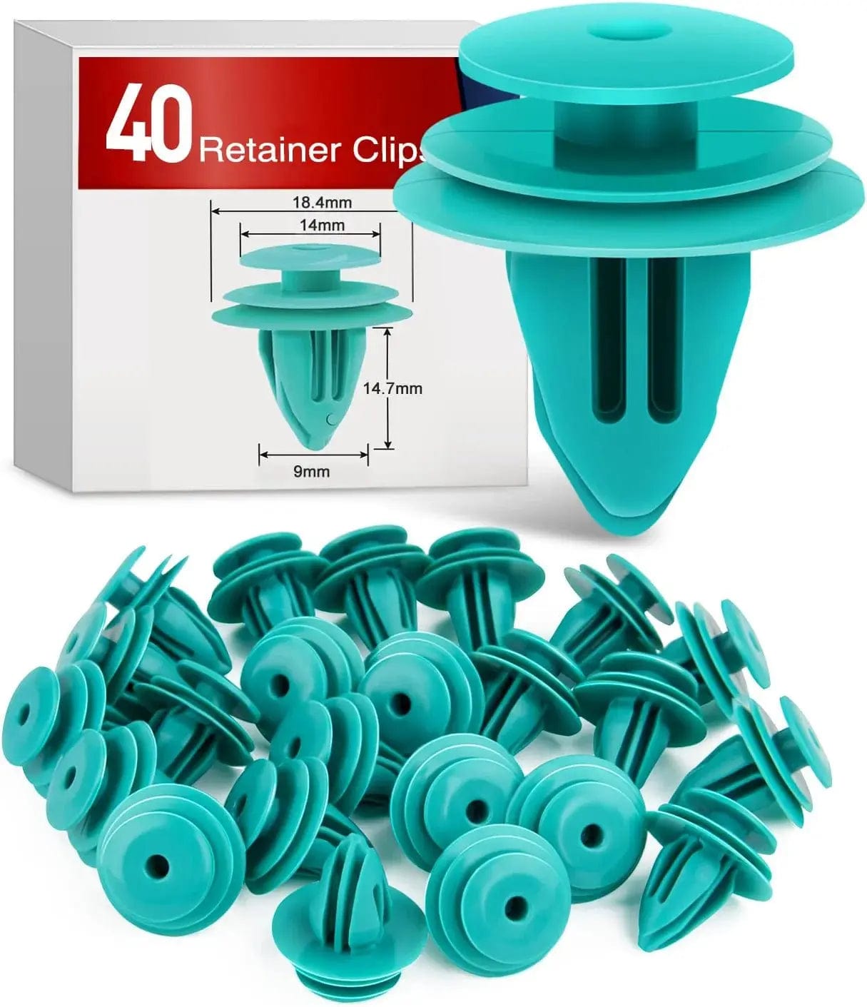40 Pcs Hole 9mm Trim Door Panel Retainer Clips For Corolla Camry Sequoia Tundra Tacoma, Replace 90467-10188, 90467-A0005