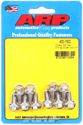ARP 400-1502 Stainless Timing Cover Bolts Chevy Small Block/Big Block - Hex Head