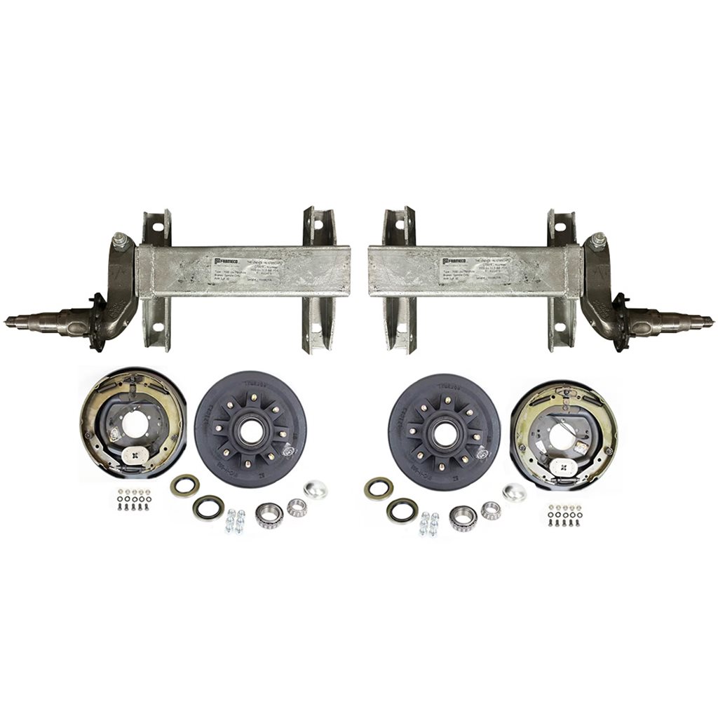 7,000 lb. Torsion Half Axles with 8-6.5" Bolt Circle and Electric Brakes - FR7000B42865LB3