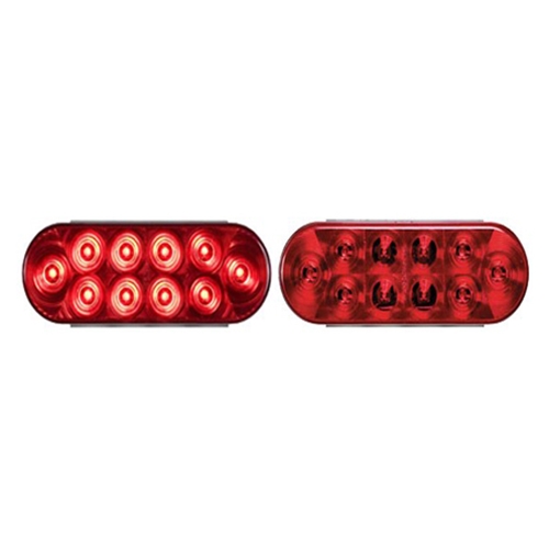 Optronics 6” Oval Sealed LED Stop/Turn/Taillight (10 diodes) - STL72RBK