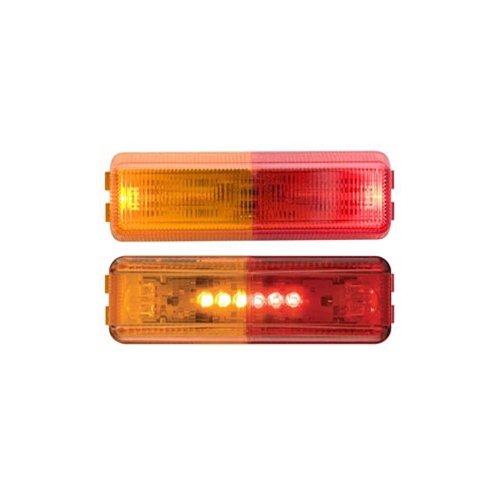 Optronics Red/Amber Thin Line Sealed LED Fender Light (10 Diodes) MCL67ARBK