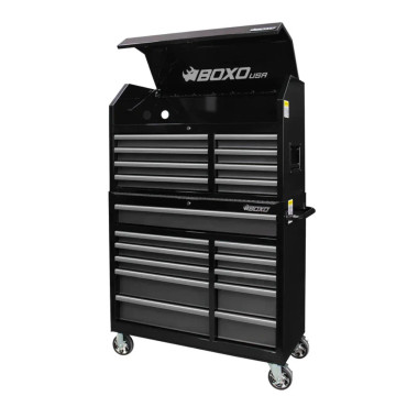 Boxo 41TB-BK Tech Series 41in Top and Bottom Combo Tool Box (Gloss Black)