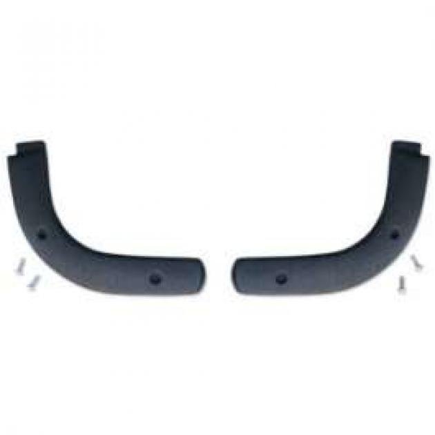 Bench Seat Hinge Covers - Black Plastic With Correct Grain