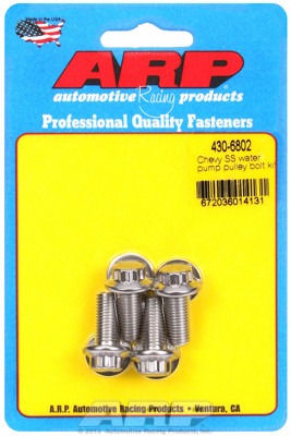 ARP 430-6802 Chevy/Universal Water Pump Pulley Bolts - 5/16"-24 12-Point - 4pcs