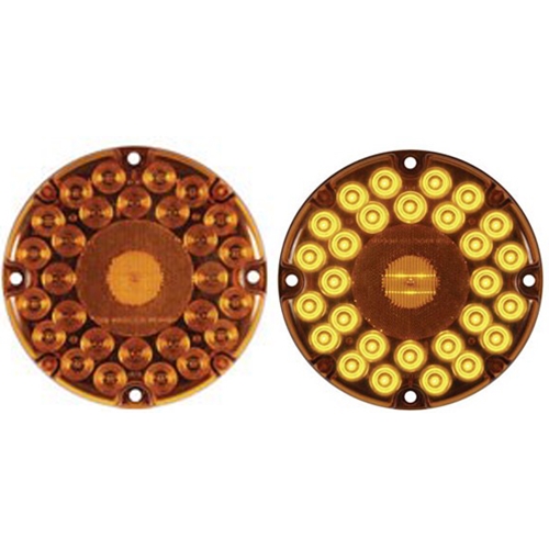 Optronics 7" Round LED Parking/Turn Signal Transit Light (Amber) - STL90ABK