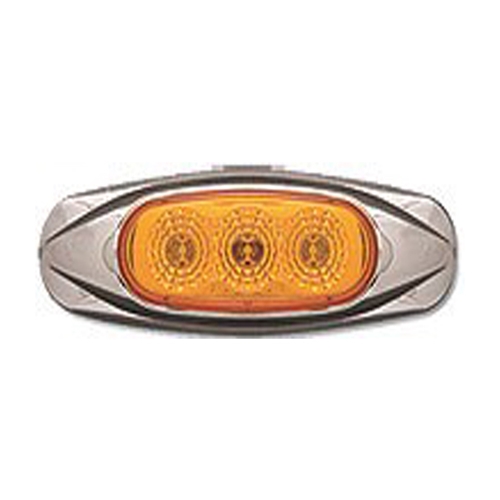 Optronics Amber Miro-Flex Mini Star Sealed LED Marker/Clearance Light (3 Diodes) - MCL17AB