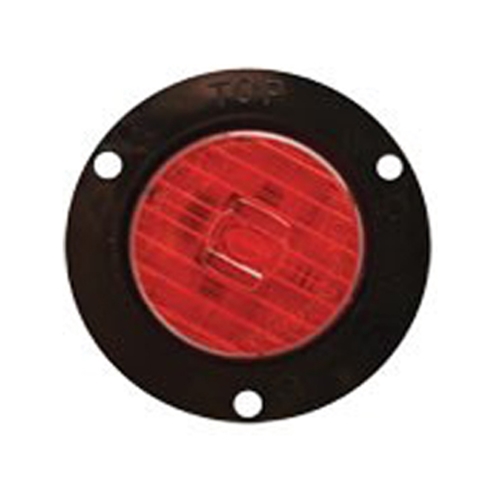 Optronics Red 2" Round Flange Mount LED Marker/Clearance Light - MCL52RBK