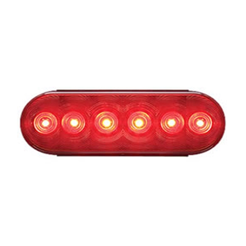 Optronics 6” Oval Sealed LED Stop/Turn/Taillight (6 diodes) - STL12RBK