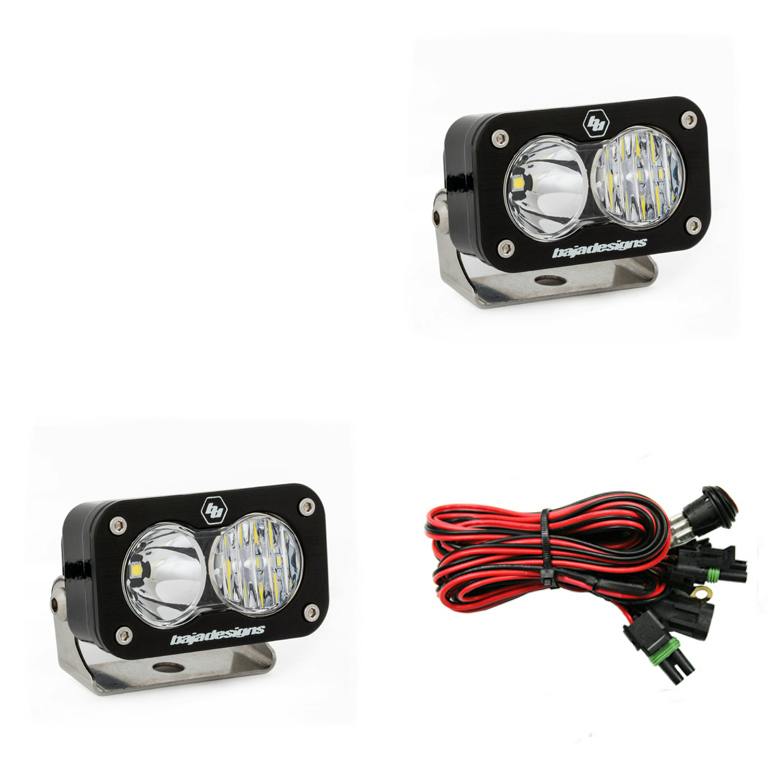 Baja Designs 487803 S2 Pro Black LED Auxiliary Light Pod Pair
