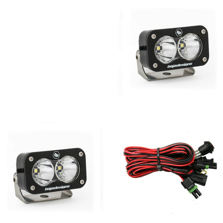 Baja Designs 487806 S2 Pro Black LED Auxiliary Light Pod Pair