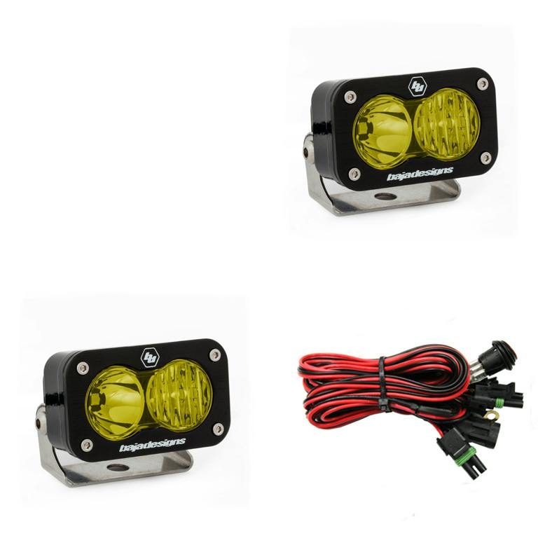Baja Designs 487815 S2 Pro Black LED Auxiliary Light Pod Pair