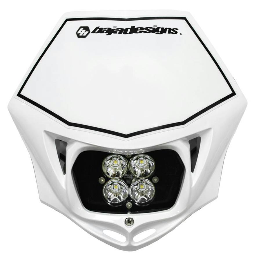 Baja Designs 497001WT Motorcycle Squadron Pro (D/C) Headlight Kit w/ Shell