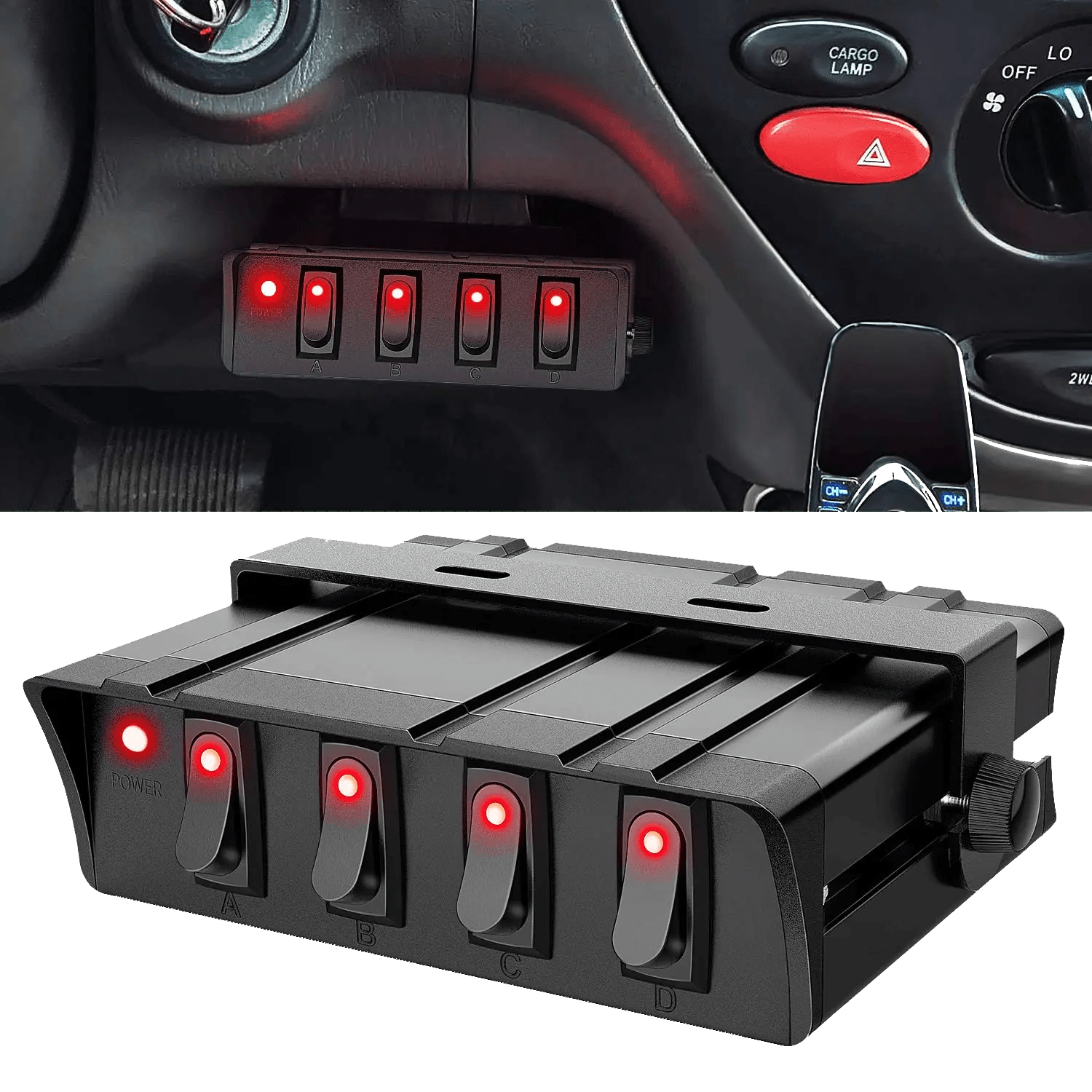 4Gang SPST Rocker Switch Box