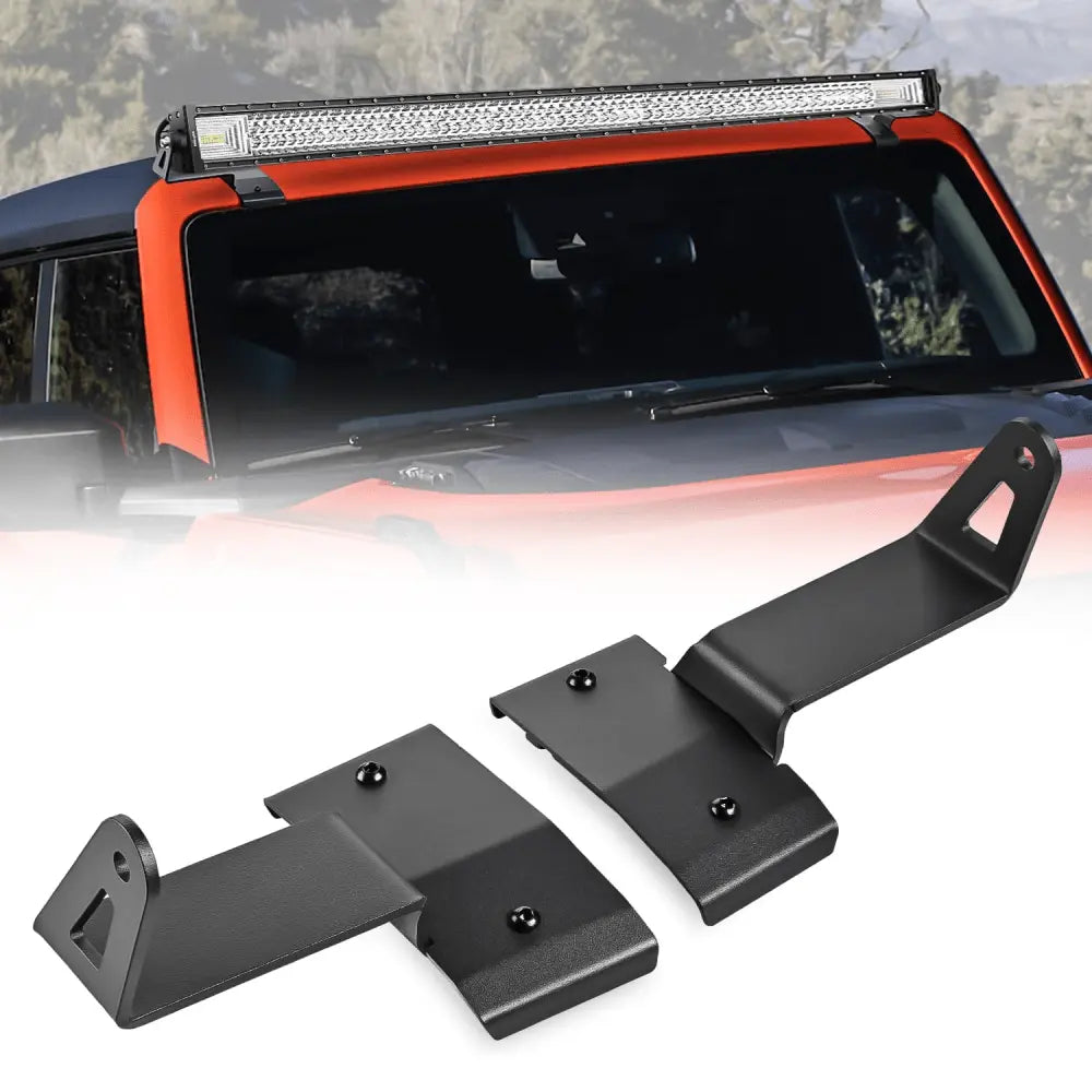 52 Inch Straight LightBar Over-Windshield Mounts For 2021-2023 Ford Bronco 2/4 Door