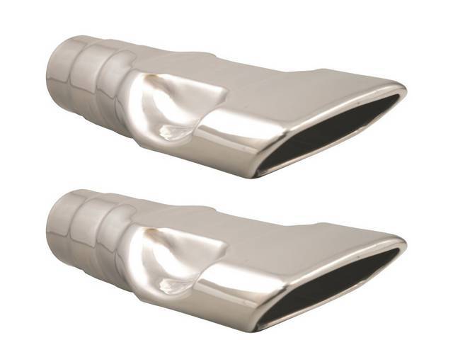 TAIL PIPE EXTENSIONS, POLISHED STAINLESS STEEL TO A