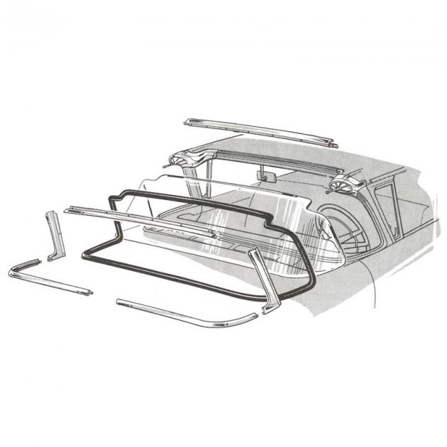 Dennis Carpenter Windshield Seal - Mercury - Parklane 4 DR Turnpike Cruiser - 1957-58 Ford Car BAE-6503110-B
