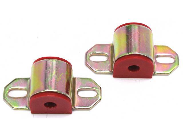 SwayBar Bushing and Frame Bracket Set, Prothane, Polyurethane, Red, 1/2