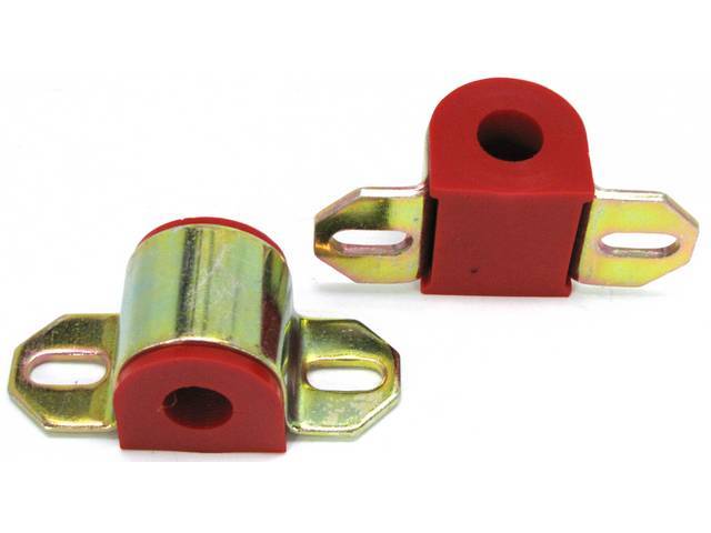 SwayBar Bushing and Frame Bracket Set, Prothane, Polyurethane, Red, 11/16