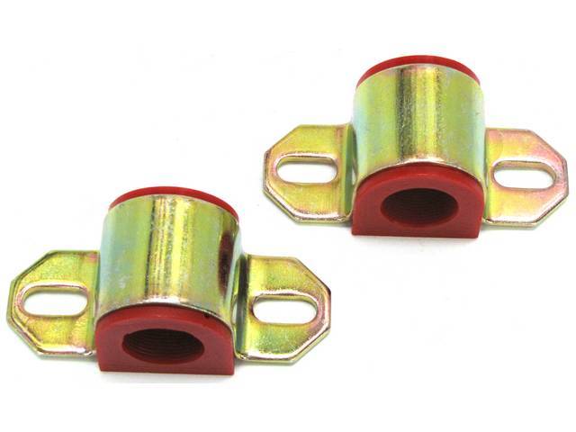 SwayBar Bushing and Frame Bracket Set, Prothane, Polyurethane, Red, 7/8