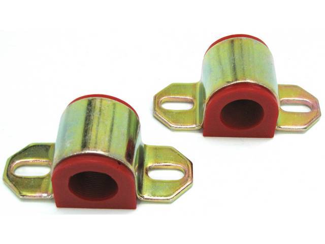 SwayBar Bushing and Frame Bracket Set, Prothane, Polyurethane, Red, 15/16