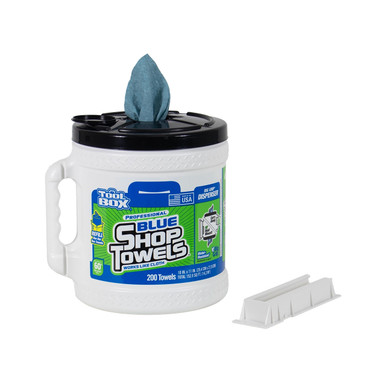 Shop Towels - Big Grip Dispenser, Blue, 200 Sheets