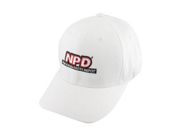White Large / X-Large NPD Embroidered Flexfit Hat