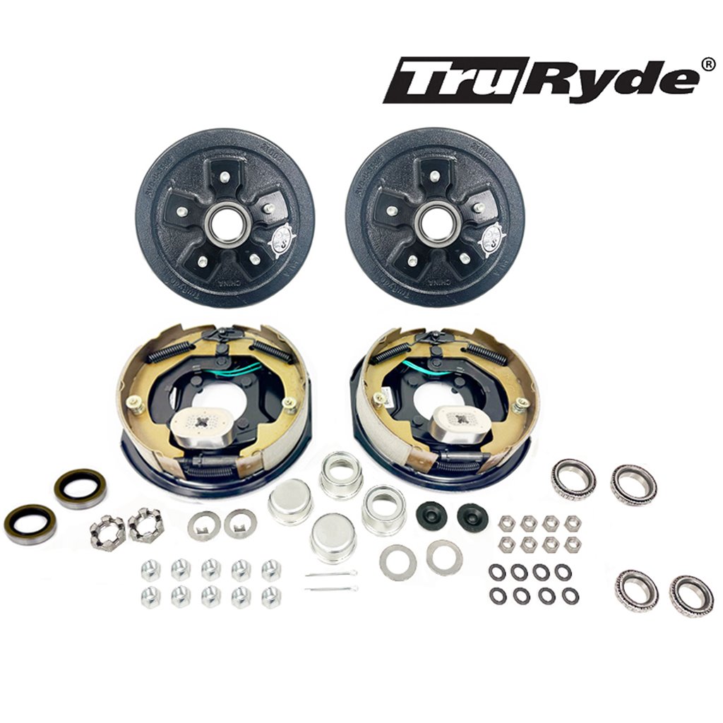 5-5.5" Bolt Circle 3,500 lbs. TruRyde Trailer Axle Electric Brake Kit -BK555ELE-IPS