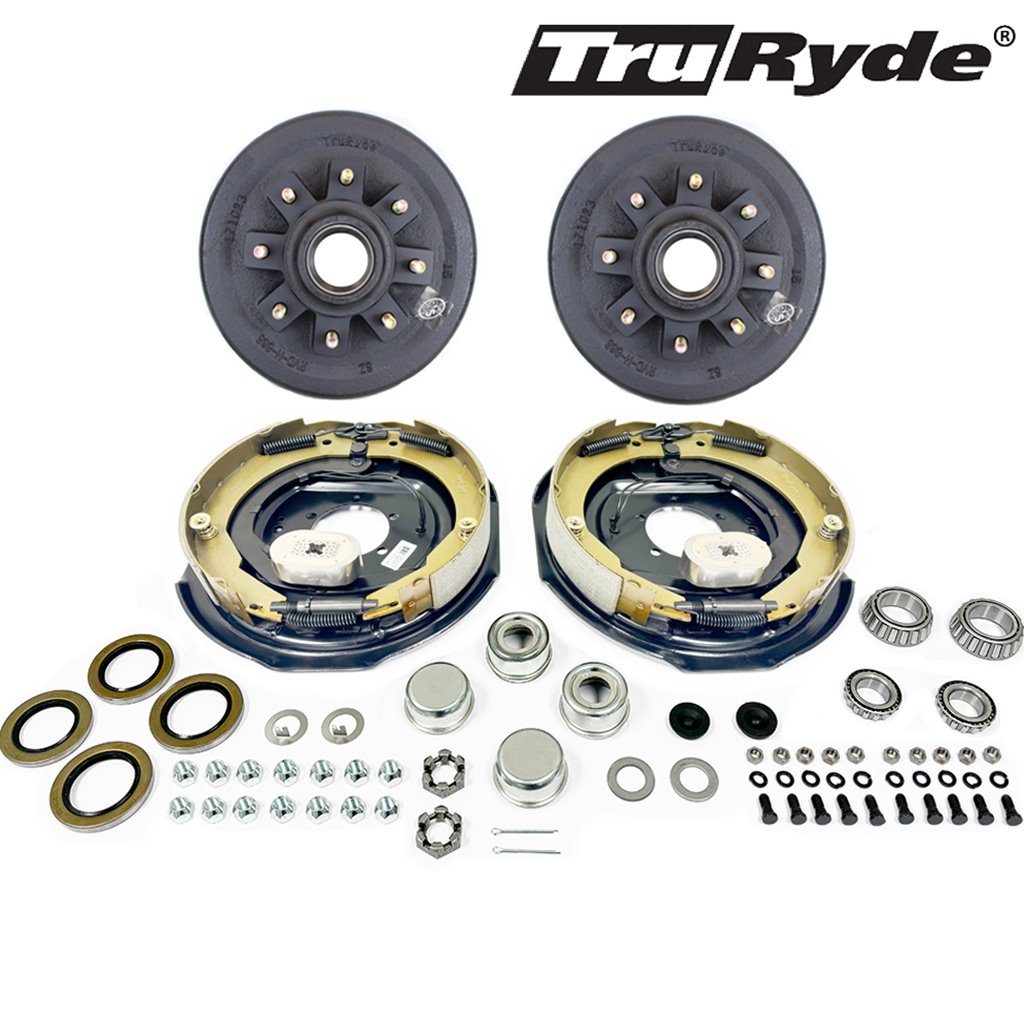8-6.5" Bolt Circle 1/2" Studs 7,000 lbs. TruRyde Trailer Axle Electric Brake Kit - BK42865ELE-IPS