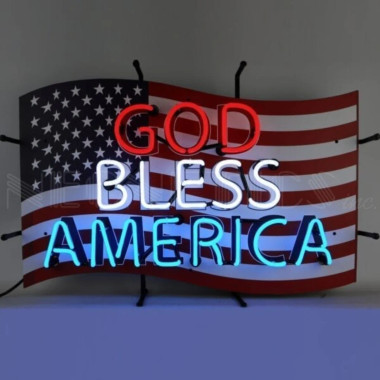 Neonetics 5GBUSA God Bless America Neon Sign