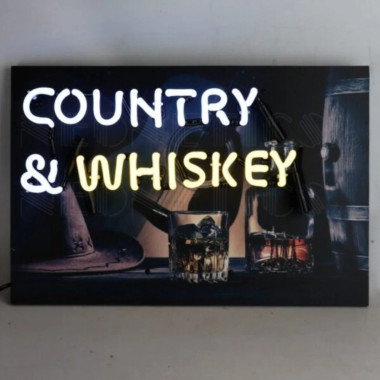Neonetics 5JRCAW Junior Country And Whiskey Neon Sign