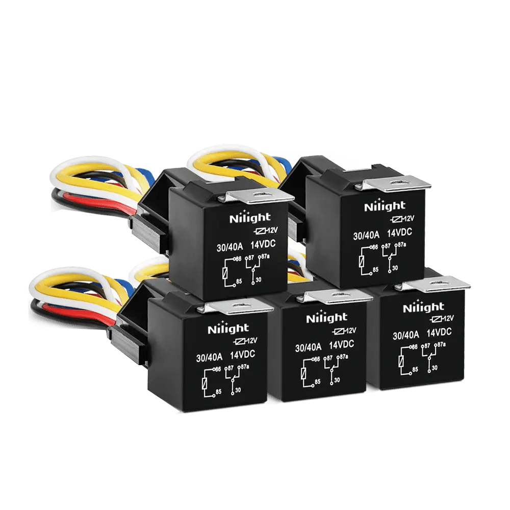 5pcs 5Pin Relays with 5Pin Harness Sockets