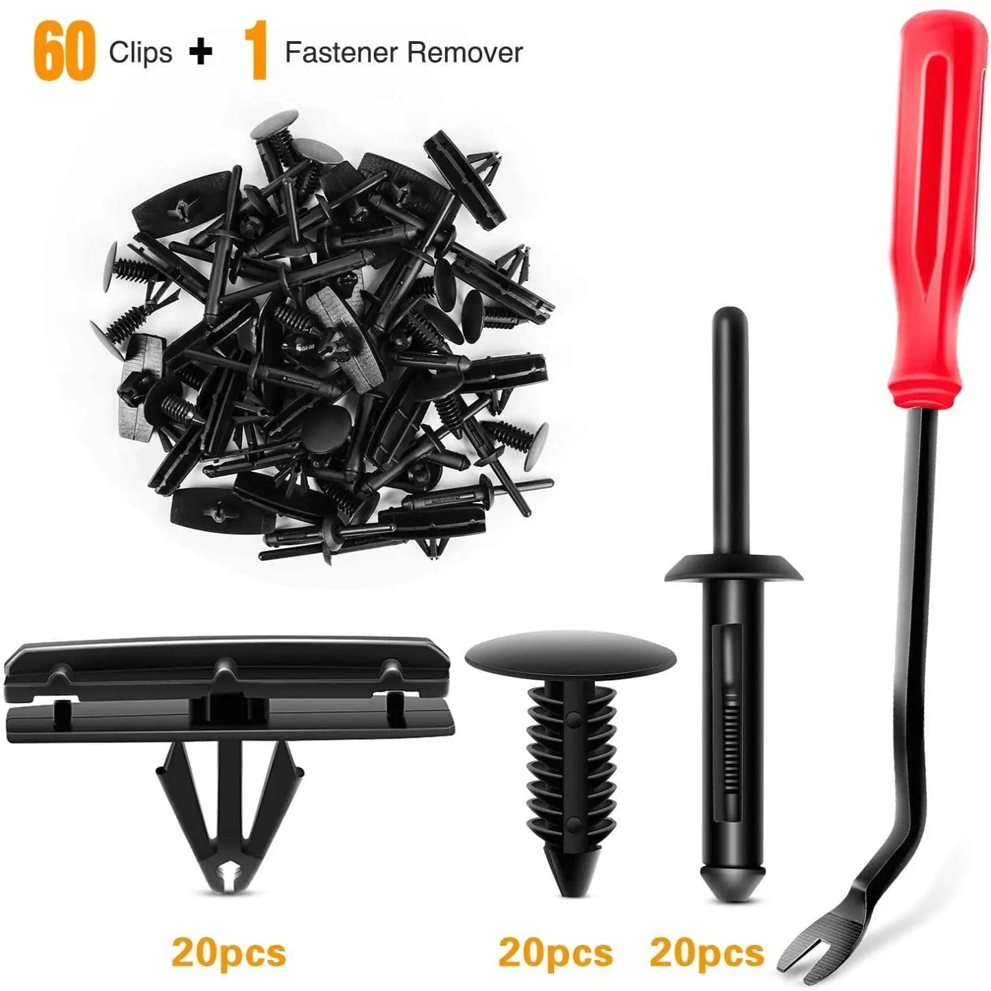 60 Pcs Car Push Retainer Clips Kits For GM 10184895 20452072 Ford N803862-S Chrysler 6501559 6506007-AA