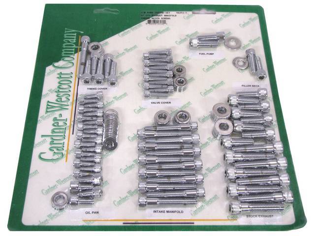 Bolt Kit, Engine Dress Up, Chrome Allen Head Bolts