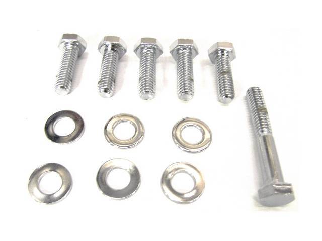 Bolt Kit, Timing Cover, Chrome Hex Head Bolts