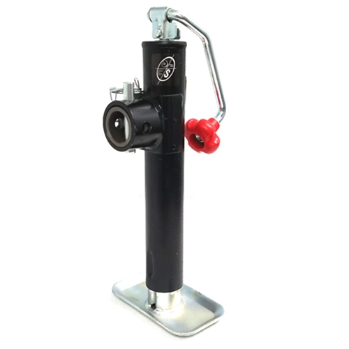 5,000 lb. Top WInd Ram Tubular Swivel Jack with Weld-on Pipe Mount. 10" Travel - TJP-5001-B