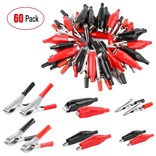 60Pcs Metal Alligator Clips
