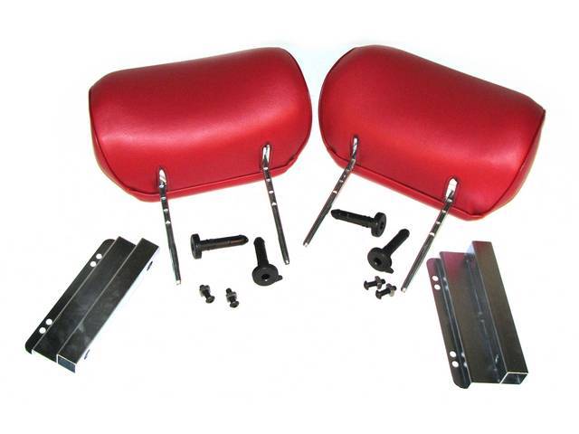 TMI Sport Seat Seat Headrest Conversion, Bright Red
