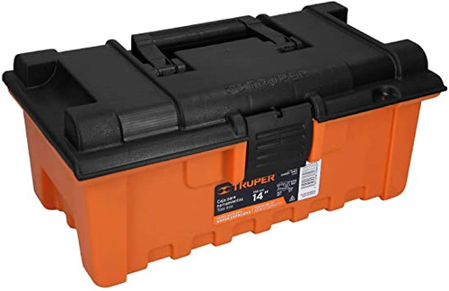 Truper Tool Boxes w/Plastic Latches, Extra-Wide Plastic Toolboxes 16" #19790