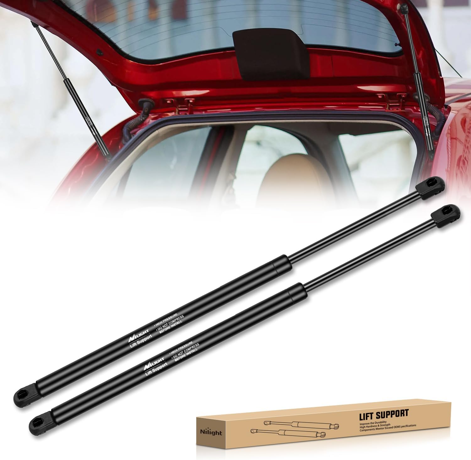 Rear Hatch Struts 4557 for 1999-2004 Chevy Suburban 1500 2500, 1995-2004 Tahoe, Tailgate Lift Supports Rear Door Shocks 25 Inch for 1999-2004 GMC Yukon, 1999-2004 Cadillac Escalade, 2PCS