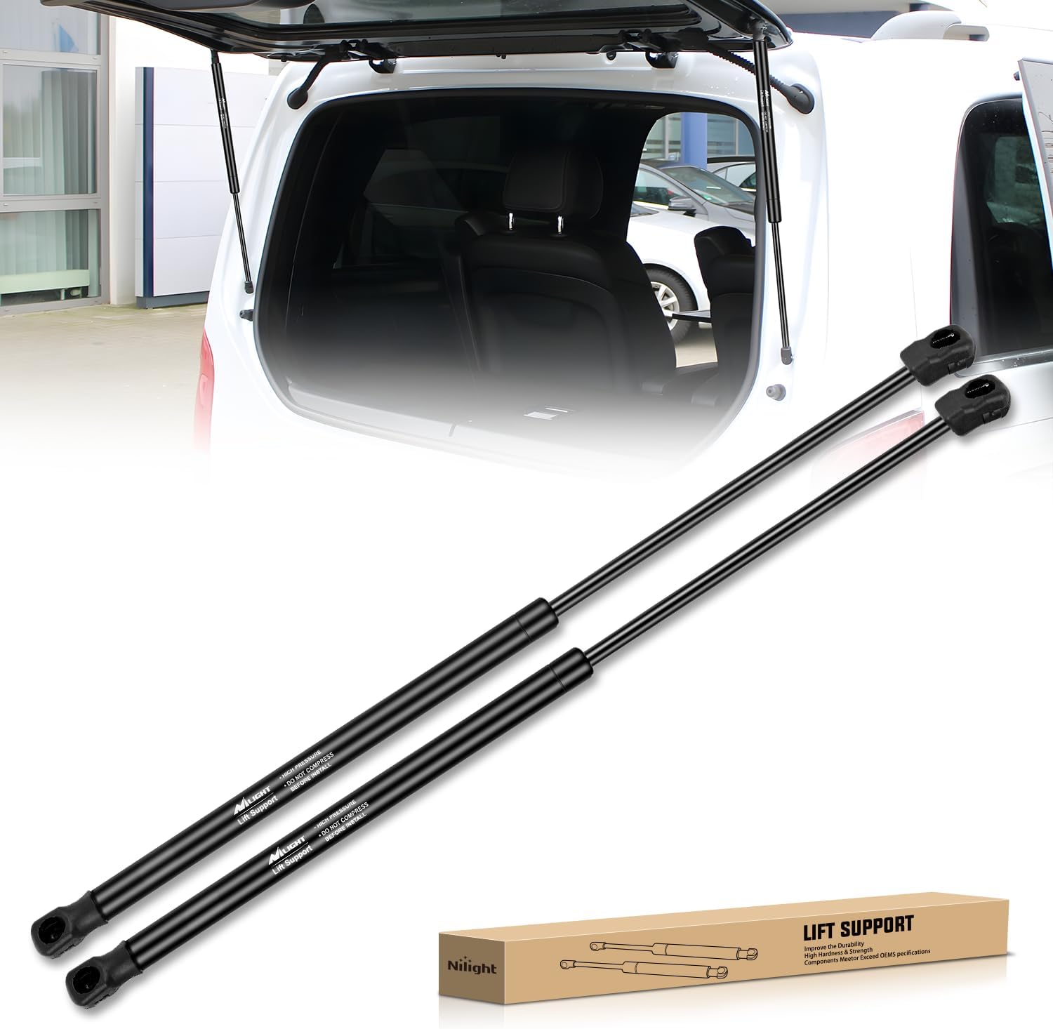 Rear Window Glass Struts 6649 for Honda Pilot 2009-2015, Rear Shocks Gas Struts 18 Inch, 2PCS Set Rod