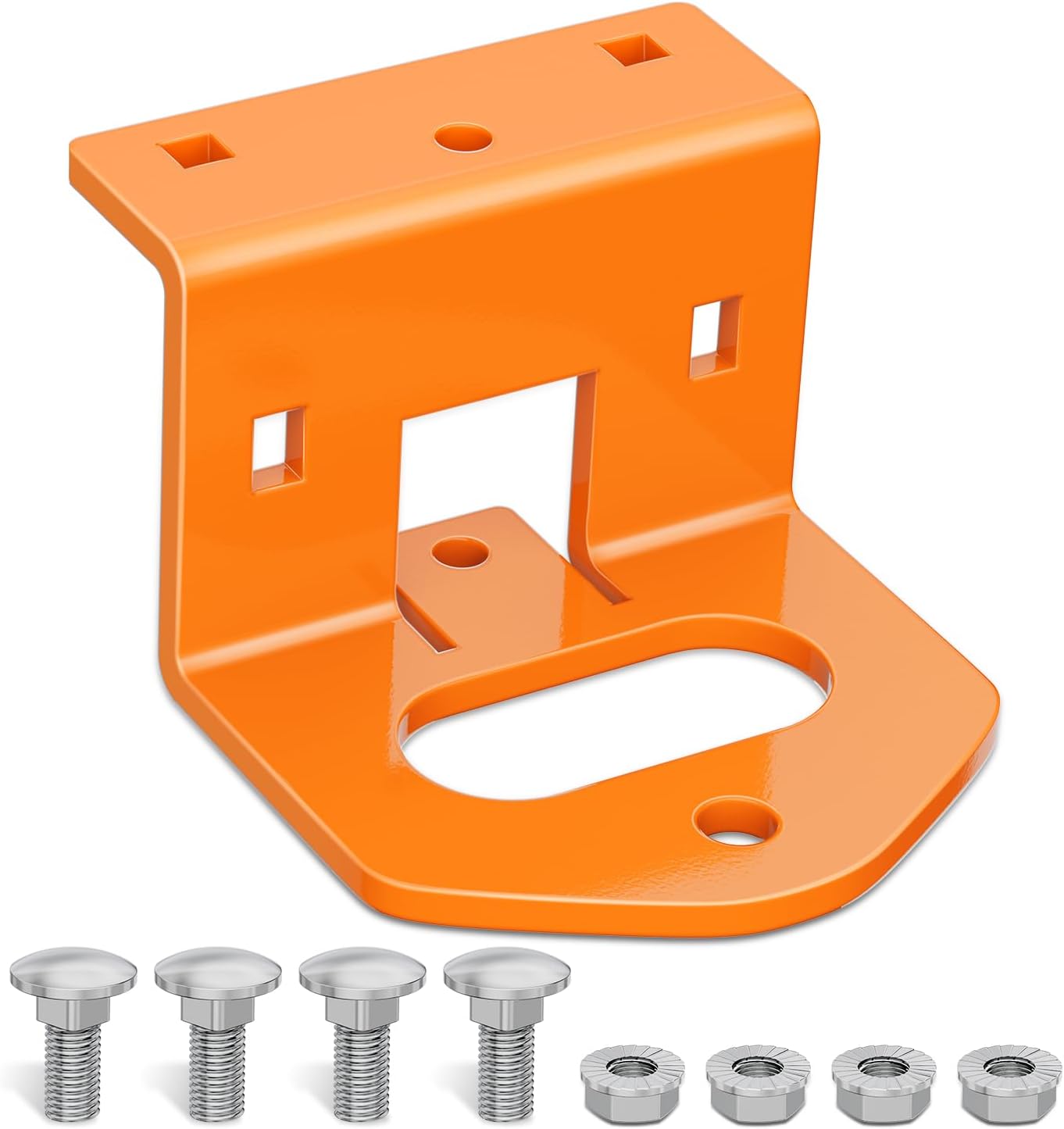 Zero Turn Lawn Mower Hitch with Bolts Versatile Chain Slot for IKON X, IKON XL, ZT-X, ZT-XL OEM Replacement #71514900 Heavy Duty Steel Orange