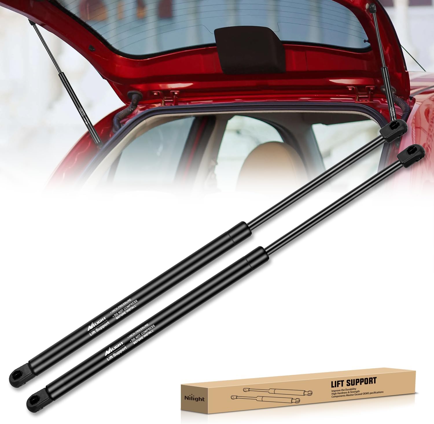 Rear Hatch Struts 6648 for Honda Pilot 2009-2015, Tailgate Lift Supports Rear Door Shocks 21 Inch, 2PCS Set Rod