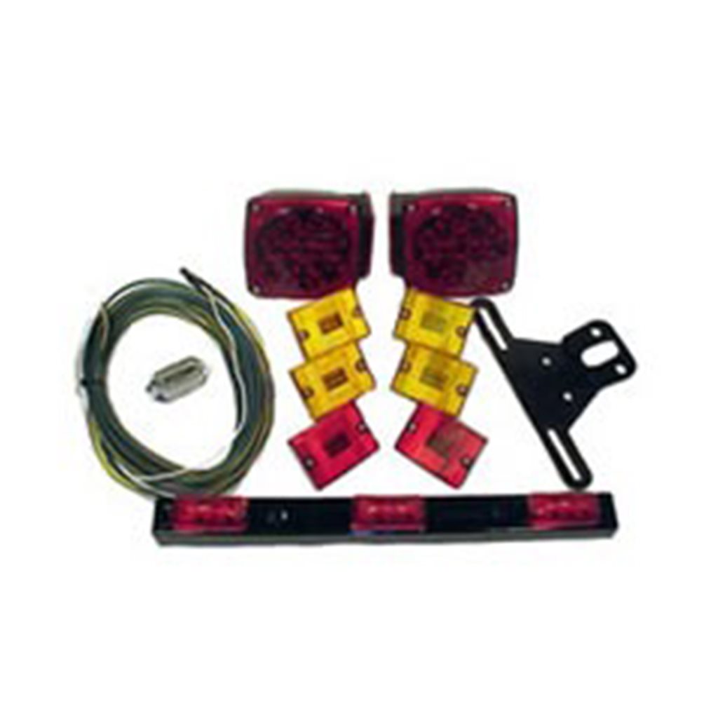 Optronics Square LED Trailer Light Kit for over 80" wide, over 30' long and under 10,000 lbs capacity - 121-LK