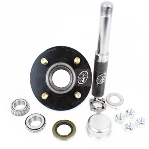 Round R104BT8X BT8 Spindle & 4-4" Bolt Circle Trailer Hub - R1BT8BT121E