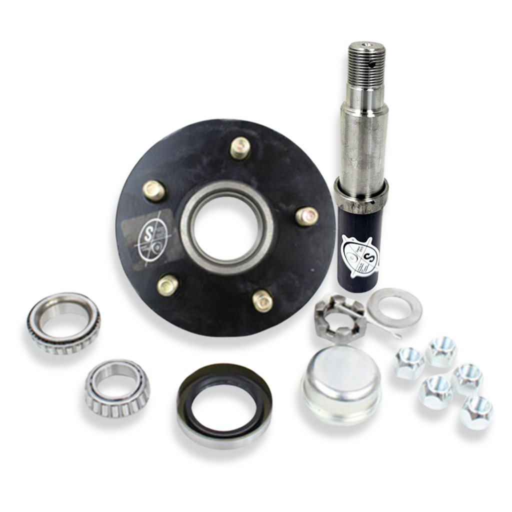 Round R20484X 84 Spindle & 5-5" Bolt Circle Trailer Hub - R284550LB1E