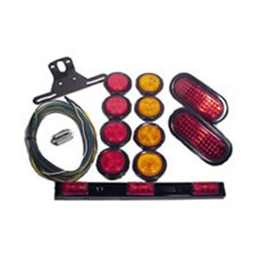Optronics Oval Grommet LED Trailer Light Kit for over 80" wide, over 30' long and under 10,000 lbs capacity - 123-LK