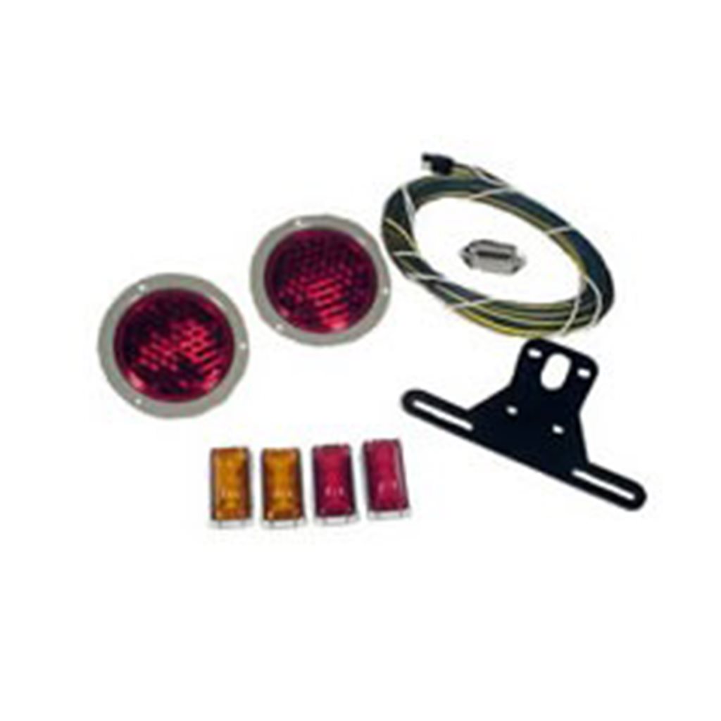 Optronics Round Flange mount LED Trailer light kit for under 80" wide, under 30' long and under 10,000 lbs capacity - 104-LK