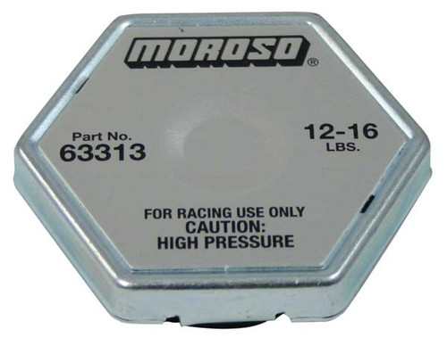 Moroso 63313 Racing Radiator Cap - 12-16 psi - Hex Head - Standard Size